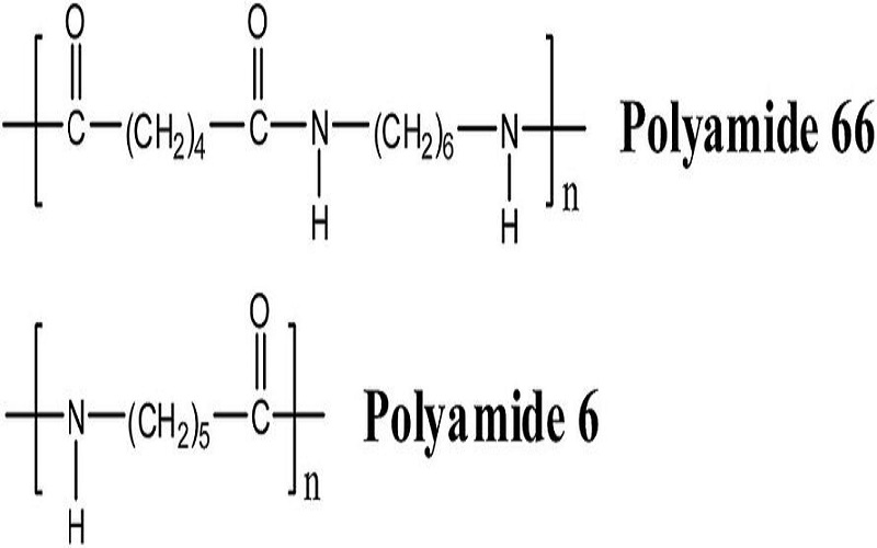 Chemical structure of pa6 and pa66